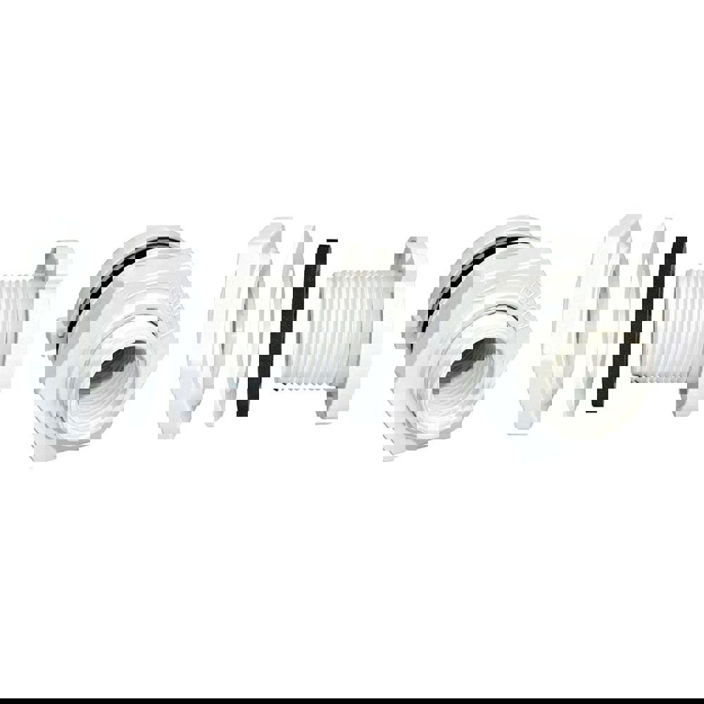 1/2 Polypropylene Threaded Tube Bulkhead Fitting